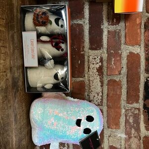 Christian Siriano 10 inch sequins, ghost and candy corn lane three ghosts NWT